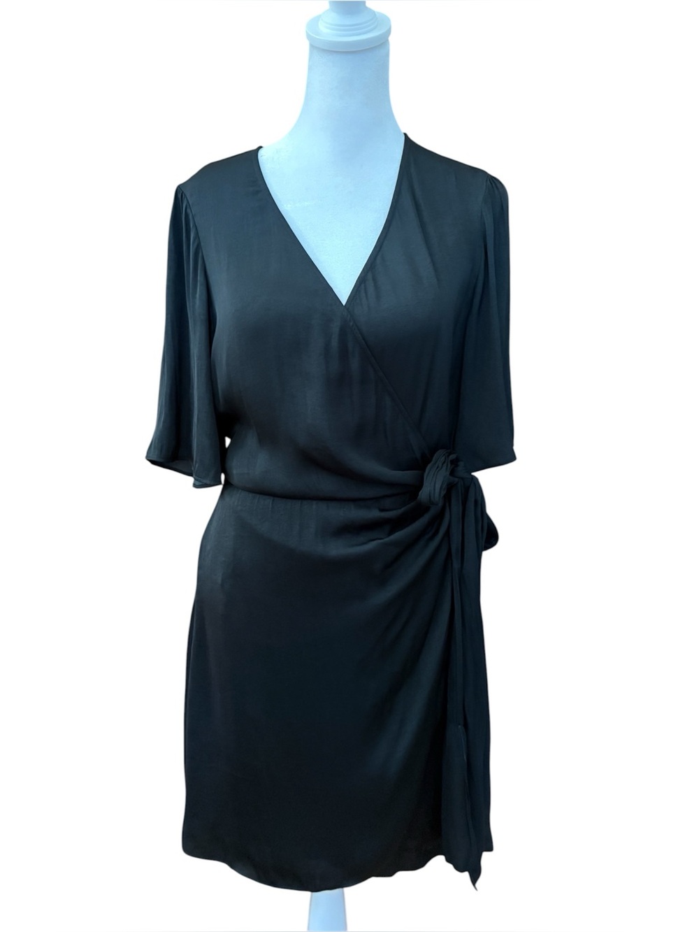 New Large Socialite Black Wrap Dress